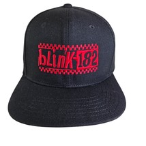 Blink-182 Black &amp; Red Snapback Hat Adjustable Baseball Cap Band Merch - $24.99