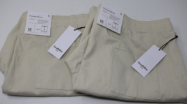 Goodfellow &amp; Co Men&#39;s 8&quot; Everyday Shorts Light Cream Size Large Lot of 2... - £22.01 GBP