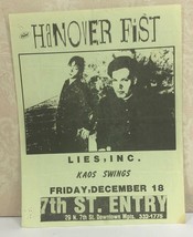 First Avenue Minneapolis Nightclub Husker Du Monthly Calendar December 1987 - $16.42
