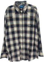 Men Wrangler Shirt Painted Dessert Western Plaid Cotton Twill Size XL Tall NEW - £21.08 GBP