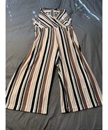 Torrid Striped Sleeveless Wide Leg Jumpsuit Keyhole Back Stretch Size 2 - €17,61 EUR