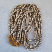 Old African White glass with Black Stripes Vintage beads Strand necklace - £26.74 GBP