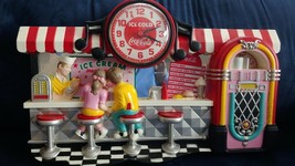 Coca Cola Ice Cream Parlor Diner Wall Clock. - £31.62 GBP