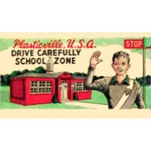 Plasticville Billboard Insert Drive Carefully School Zone - £3.17 GBP