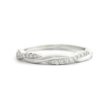 Authenticity Guarantee 
Diamond Infinity Twist Wedding Band Ring 14K White Go... - £795.35 GBP