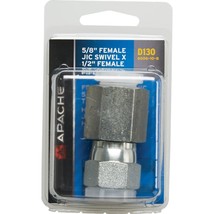Hydraulic Adapter, 5/8&#39;&#39;-in. Female Jic X 1/2&#39;&#39;-in. Fp Swivel - Apache #... - $18.21 MXN