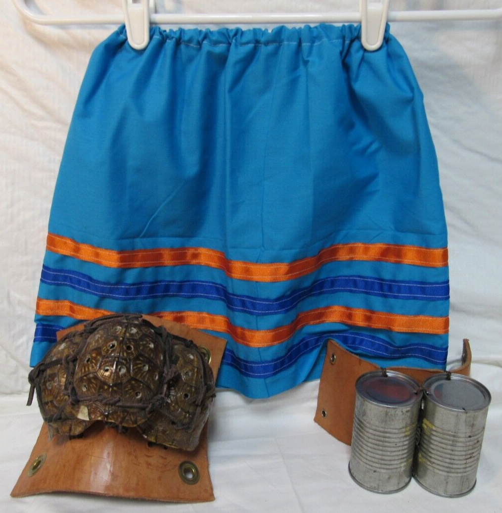 New Native American Seminole Girl&#39;s Handmade Blue Ribbon Skirt Sz Med - $34.64