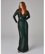 Naeem Khan Emerald Green Sequin Gown Dress Size 8 Retails $3,995 - $1,354.01 CAD