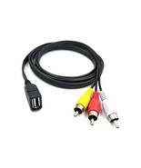 Usb To Rca Cable,3 Rca To Usb Cable,Av To Usb, Usb 2.0 Female To 3 Rca M... - £15.66 GBP