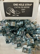 Box of 100 Stamped Steel One-Hole 3/4&quot; EMT Straps Zinc Electroplated - $280.00 MXN