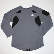 Adidas Boy&#39;s Base Layer Activewear Gray &amp; Black Long Sleeve Top size You... - $4.99