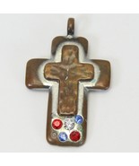 Cross Pendant 1&quot; W x 1.6&quot; H with Rhinestones K I S - €8,46 EUR
