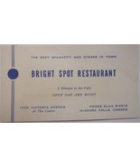 Vintage Bright Spot restaurant Niagra Falls Canada Business Card - €1,70 EUR