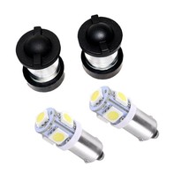 2 Negro Lente Cubiertas+2 Sellos+2 LED Blanco Bombillas Para Humvee Tablero - $29.81