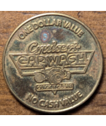 Auburn, California CA Cruiser&#39;s Car Wash No Cash Value $1 Vacuum Token - $5.89