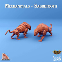 3D Printed Sordane Publishing Arcane Minis Mechanimal Sabertooth Mechani... - $9.90