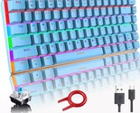 For Computer Gamers, A Gaming Mechanical Keyboard With A Blue Switch And A - $42.94