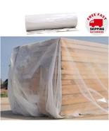 Plastic Sheeting Roll Tarp Cover Extra Heavy Duty 12&#39; x 100&#39; Clear Opaqu... - €95,82 EUR