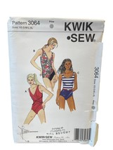 Kwik Sew Sewing Pattern 3064 Swimwear Suit One Piece Beach Size XS-XL - $11.21