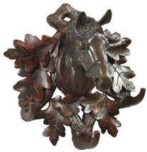 Wall Coat Rack Horse Head Equestrian 3-Hook Resin Hand Painted OK Casting - $289.00