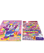 LISA FRANK Book Paint With Water 2010 &amp; LF 600 Sticker Book 2015 Bright ... - £23.85 GBP