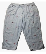 The Quacker Factory 2X XXL Plaid Pajama Pants Lobsters Pockets Elastic W... - $9.79