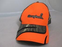 GraybaR Camo Hunting Baseball Cap Hat Outdoor Patches Hi Viz Orange RARE - $19.79