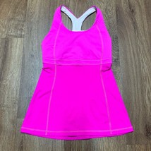 Lululemon Run Fast Track Tank Raspberry Glo Racerback Bright Pink Size 2 XS - £21.38 GBP