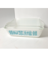 Vtg Pyrex Amish Butterprint 1.5 qt Refrigerator Dish Turquoise 503 + Lid... - $75.81 CAD