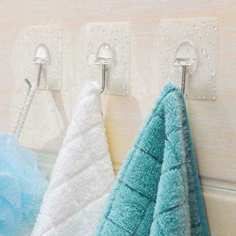 House Home Multi Use Self Adhesive Hook Wall Hooks Strong Transparent Suction Cu - £20.03 GBP