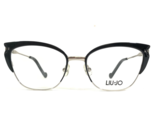 Liu Jo Eyeglasses Frames LJ2116 001 Black Silver Cat Eye Full Rim 51-17-135 - $46.59