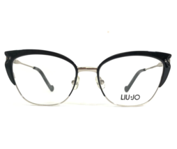 Liu Jo Eyeglasses Frames LJ2116 001 Black Silver Cat Eye Full Rim 51-17-135 - £36.66 GBP
