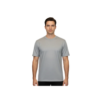 Mens Dressy T-Shirt Log-In Uomo Crew Neck Corded Short Sleeves 218 Light Gray image 7