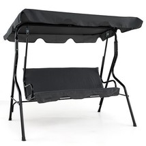 3 Seat Outdoor Patio Canopy Swing with Cushioned Steel Frame - $2,528.44 MXN