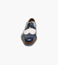 Stacy Adams Gallinari Wingtip Lace Up Leather Shoes Dark Blue Multi 25660-469 image 3