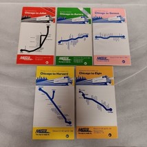 Metra Chicago Timetables 5 Red Green Pink Yellow Gold Lines - $8.95