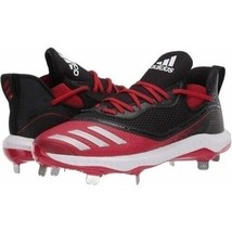 adidas Men&#39;s Icon V Bounce Metal Baseball Cleats G28254 Black Red Size 14 - £80.12 GBP