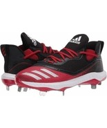 adidas Men&#39;s Icon V Bounce Metal Baseball Cleats G28254 Black Red Size 14 - £79.67 GBP