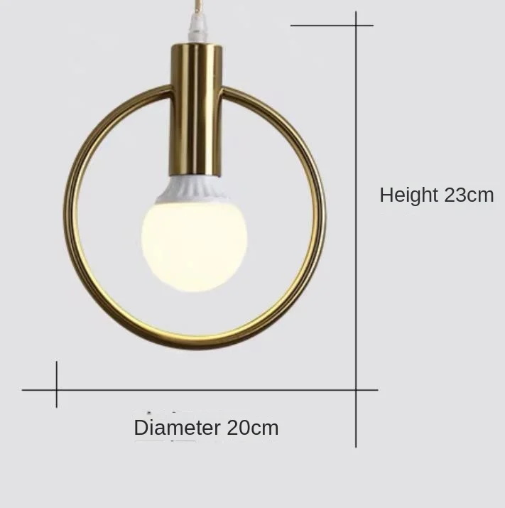  Gl Ball Pendant Light Fixture Luminaire Hanging Lamps Gold Ring room Li... - $218.01