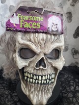 Fearsome Faces Easter Unlimited Halloween Skull With White Wig Mask Fun ... - £19.50 GBP