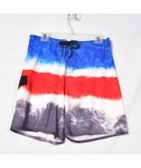 B Split Men&#39;s Bard Shorts Size Large Red White Blue Grey - £8.52 GBP