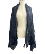 Vintage ARMANI Collezioni Women&#39;s Black Scarf Shawl Wrap 70&quot; x 25&quot; Made ... - $67.68 CAD