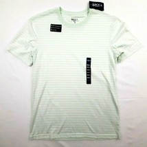 Boca Classics Mens T-Shirt UPF 30 Size Small Green White Striped TM24 - $12.86