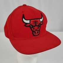 Chicago Bulls Mitchell &amp; Ness Hat Cap Snapback Embroidered Logos Wool Blend NBA - £12.71 GBP