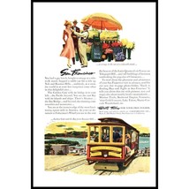 1953 San Francisco Vacation Travel Vintage Print Ad Goden Gate Bridge Wall Art - £8.64 GBP