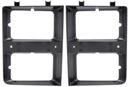 OER Black Headlamp Bezel Set 1983-1984 Chevy Truck Suburbans With Chrome Grilles - £39.15 GBP