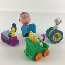 Peanuts Gang McDonald&#39;s Happy Meal Toy Lot Snoopy Linus Woodstock Vehicle - £14.75 GBP