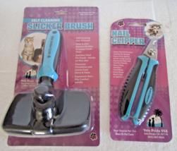 Vets Pride Pet Dog Cat Grooming Shedding Brush Clipper Combo - Blue - $19.95