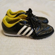 Adidas Men&#39;s Size 8 11Nova TRX TF Q23836 Black Yellow Soccer Cleats - £58.14 GBP