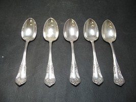 5 Rogers 12oz Silver Spoons Leaf Pattern Silverware Collectible - £23.09 GBP